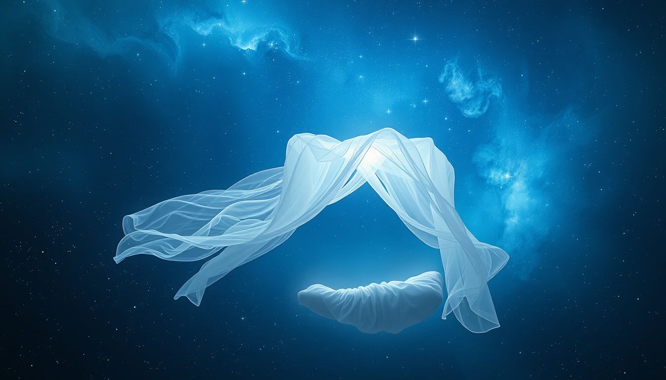 Ein Baldachin im Himmel symbolisiert spirituellen Schutz und Erleuchtung.