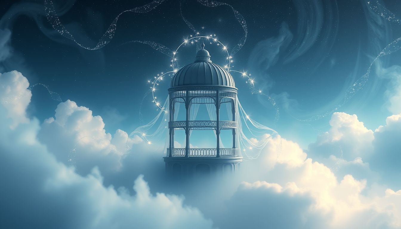 Ein bewachter Pavillon symbolisiert Schutz und verborgene Geheimnisse.