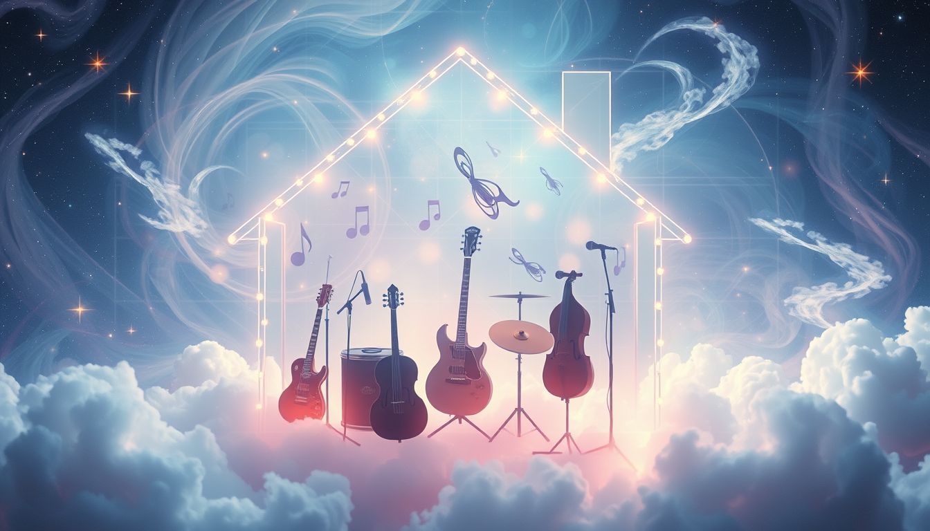 Eine Musikband im Traum symbolisiert oft kreative Selbstausdruckskraft.