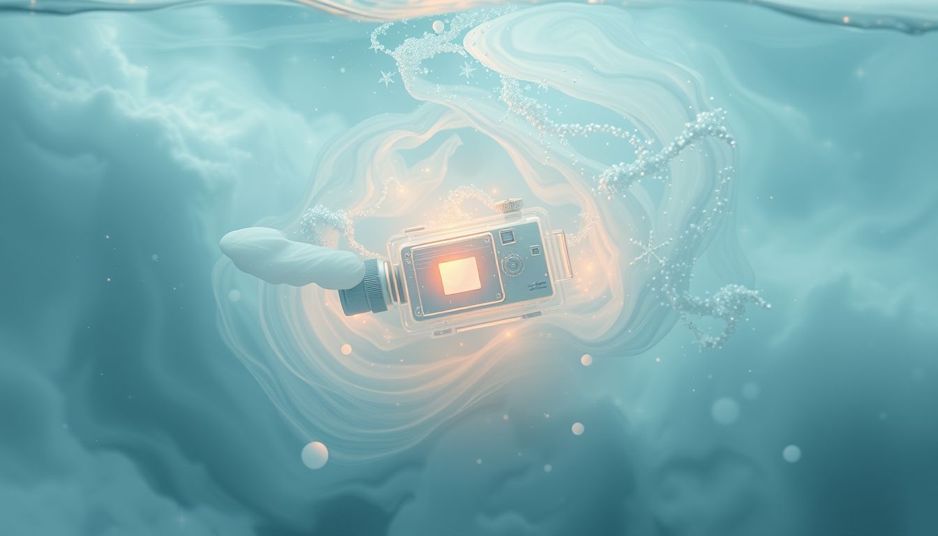 Eine Unterwasservideokamera symbolisiert verborgene Emotionen im Traum.