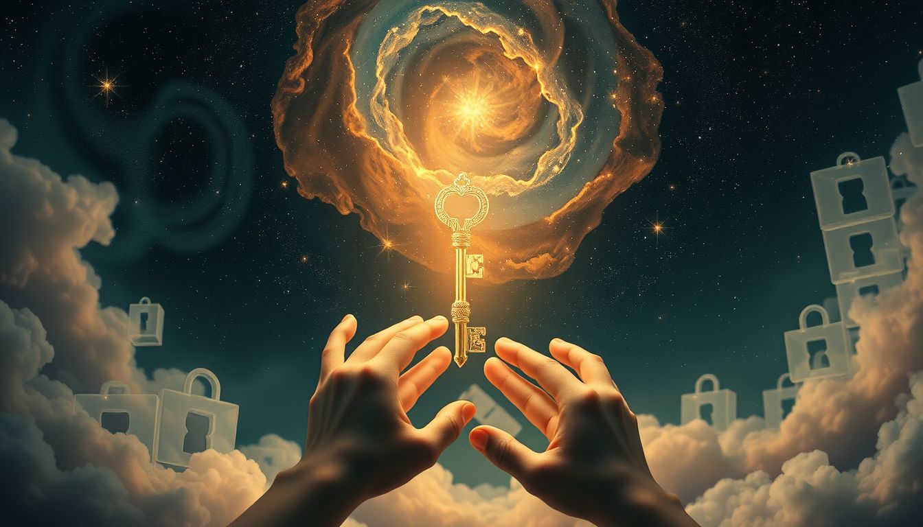 Der gefundene Schlüssel symbolisiert neue Möglichkeiten und verborgene Talente.