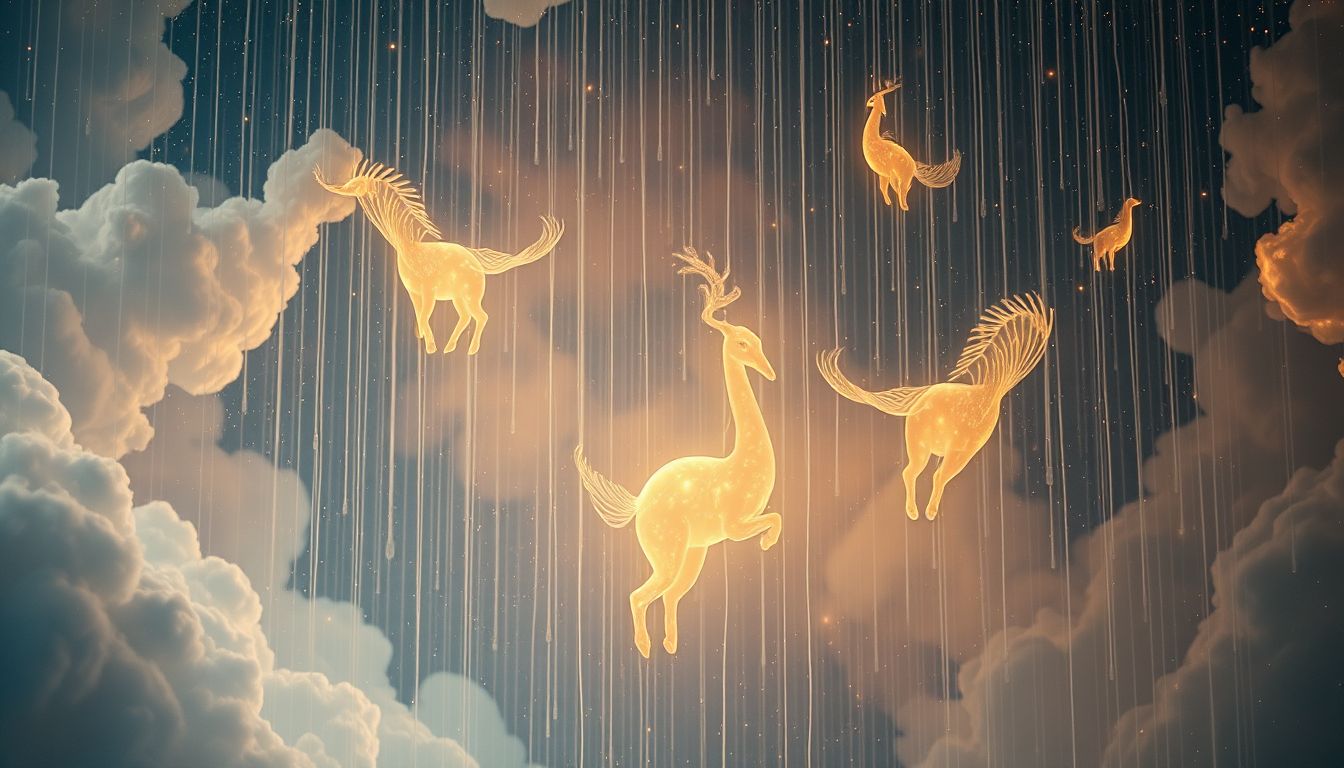 Ein Zoo im Regen symbolisiert emotionale Reinigung und innere Freiheit.