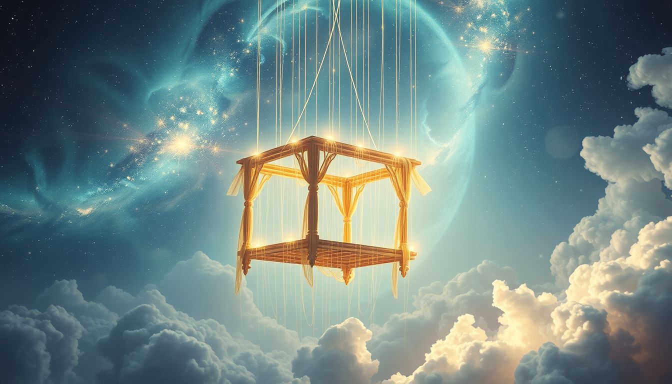 Ein reparierter Pavillon symbolisiert innere Heilung und Neubeginn.