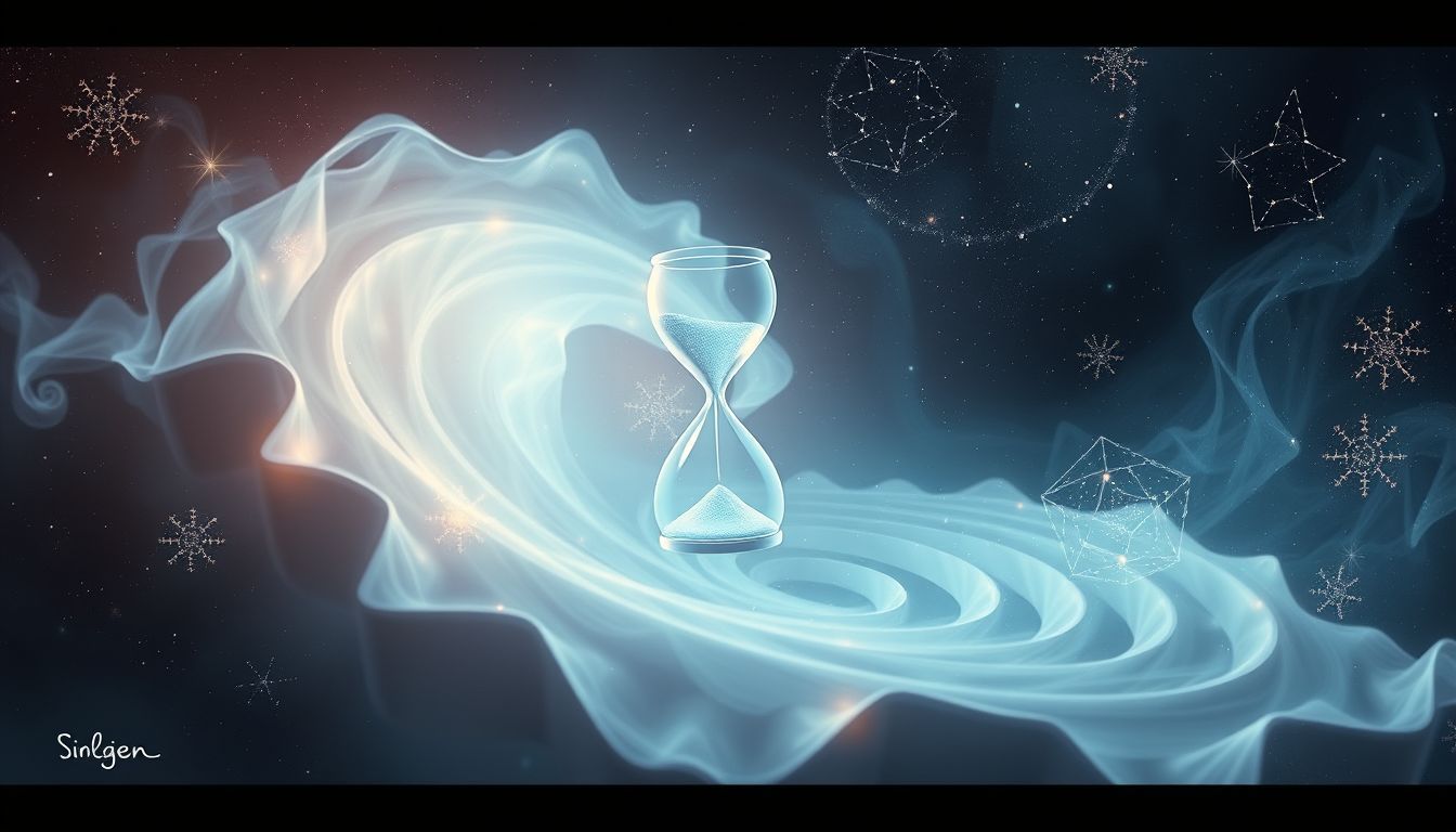 Eine Eieruhr im Labyrinth symbolisiert Zeitdruck und Orientierungslosigkeit.