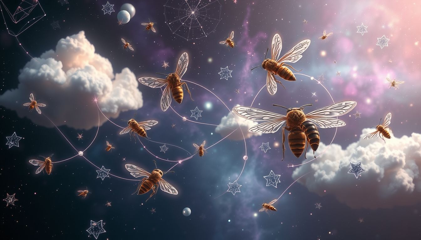Träume von Hornissen mit anderen Insekten symbolisieren Konflikt und Zusammenarbeit.
