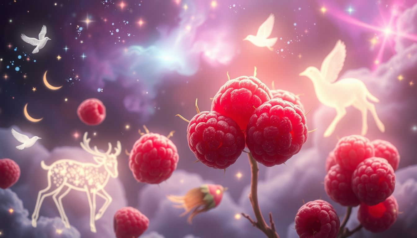 Traum 29: Himbeeren symbolisieren in Verbindung mit Tieren oft Naturverbundenheit.