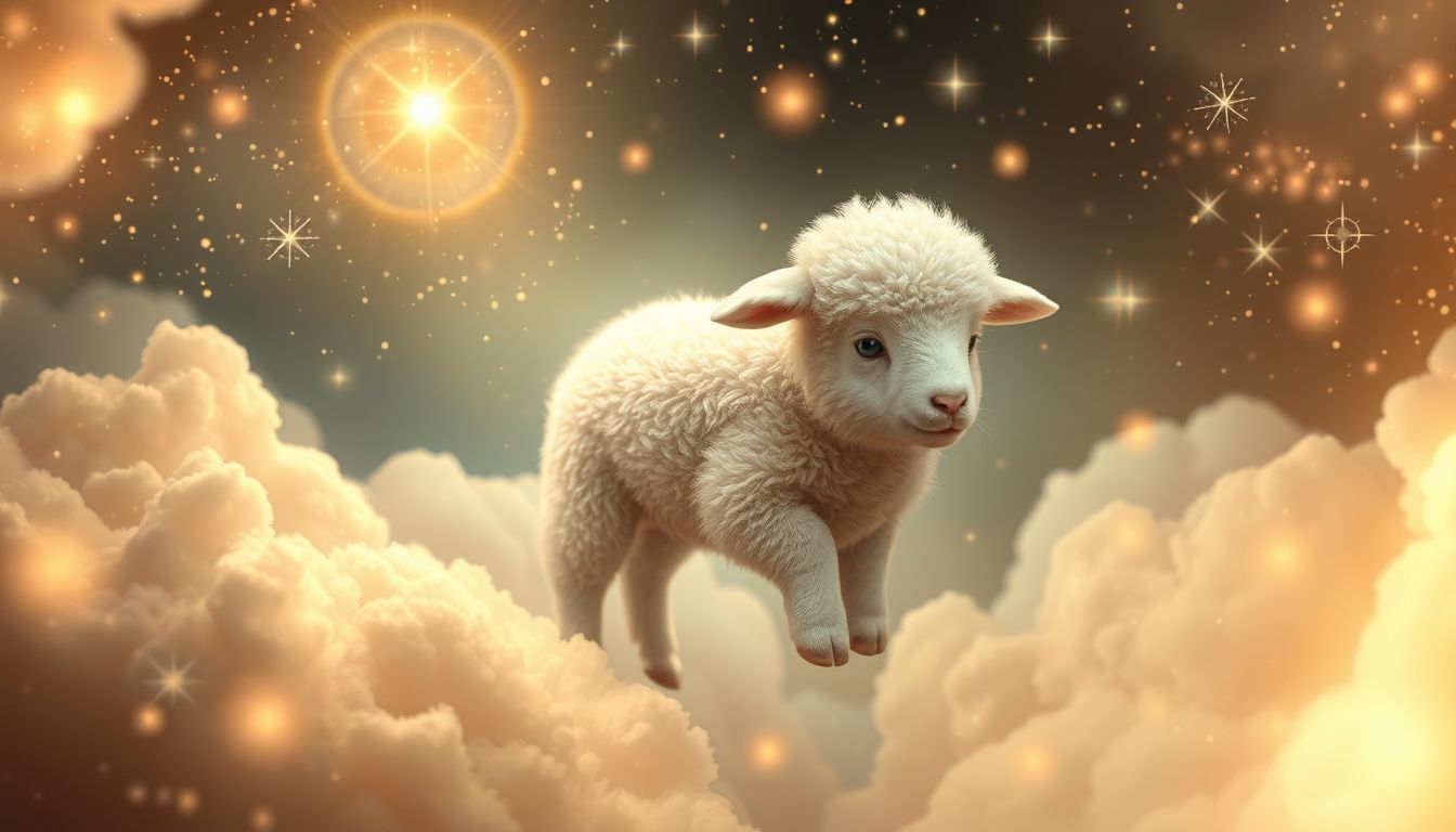 Ein blökendes Osterlamm symbolisiert Unschuld und Neubeginn im Traum.