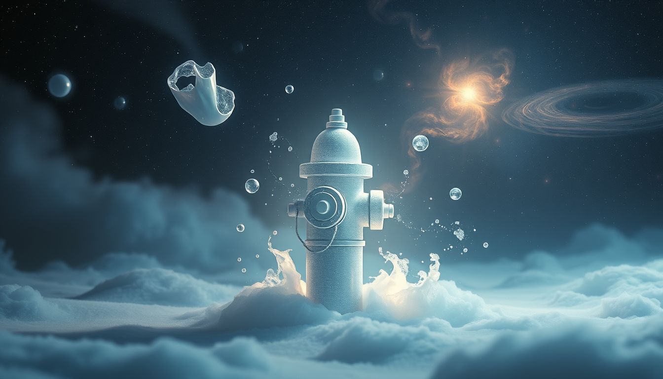 Ein defekter Hydrant symbolisiert blockierte Emotionen im Traum.