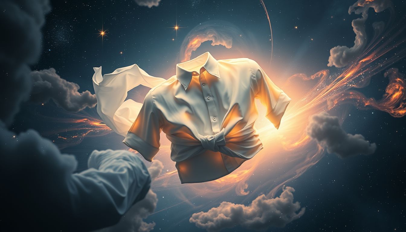 Ein unbequemes Chorhemd symbolisiert innere Konflikte und Selbstzweifel.