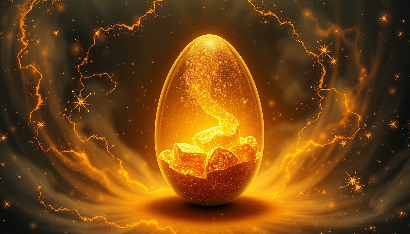 Eine goldgefüllte Eieruhr symbolisiert wertvolle Zeit im Traum.