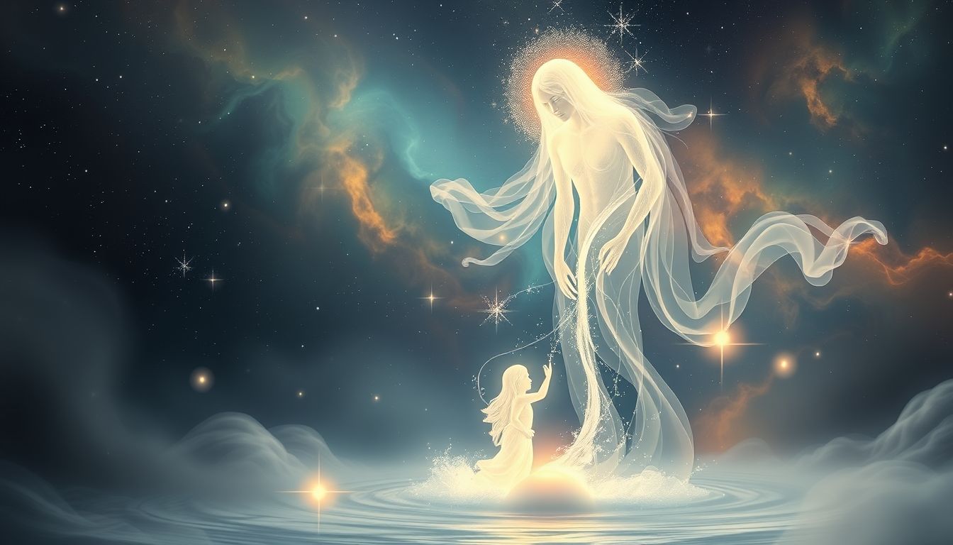 Eine Taufe mit verstorbenem Elternteil symbolisiert innere Heilung.