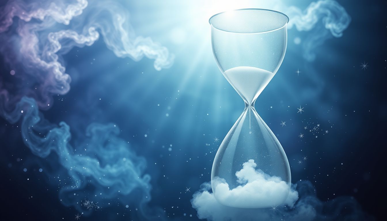 Eine leere Eieruhr symbolisiert oft Zeitverlust oder unerfüllte Pläne.