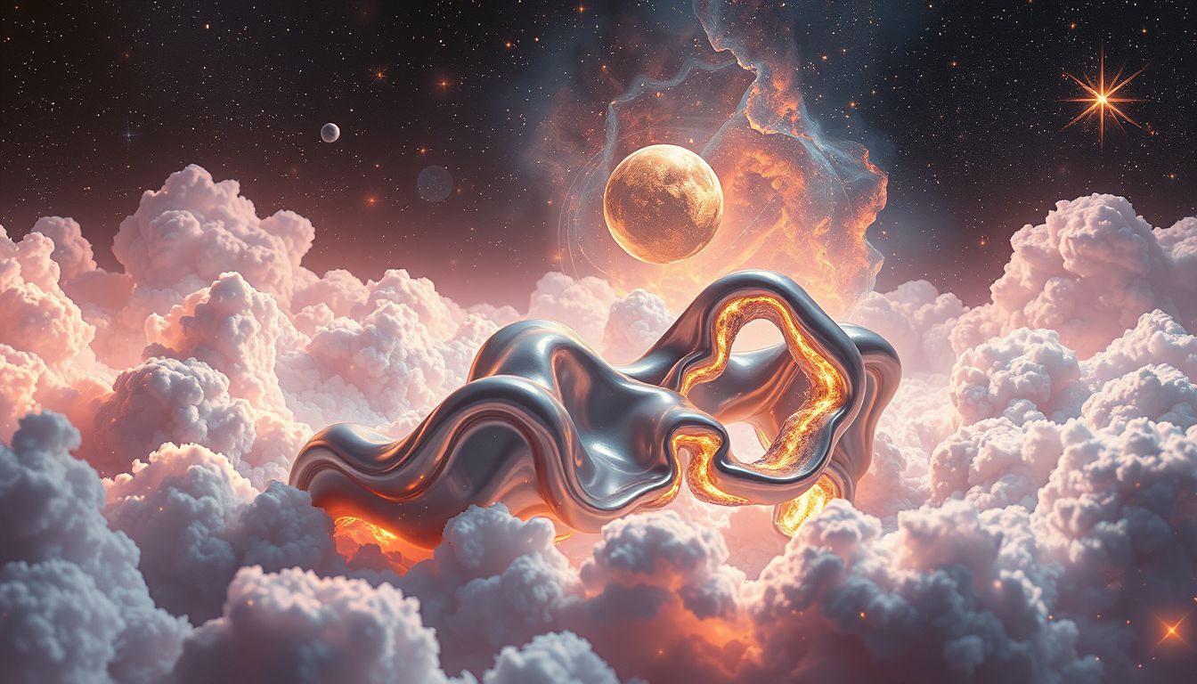 Traum 4 zeigt innere Transformation durch schmelzendes, fließendes Metall.