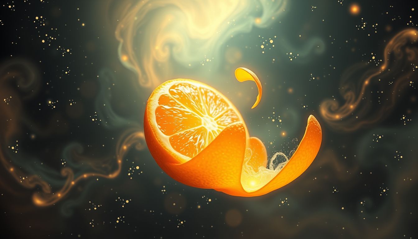 Das Schälen bitterer Orangen symbolisiert das Bewältigen innerer Schwierigkeiten.