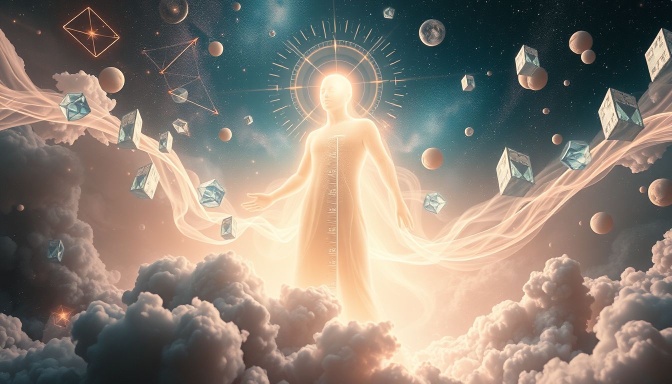 Träumende Forscher symbolisieren den Drang nach präziser Selbsterkenntnis.