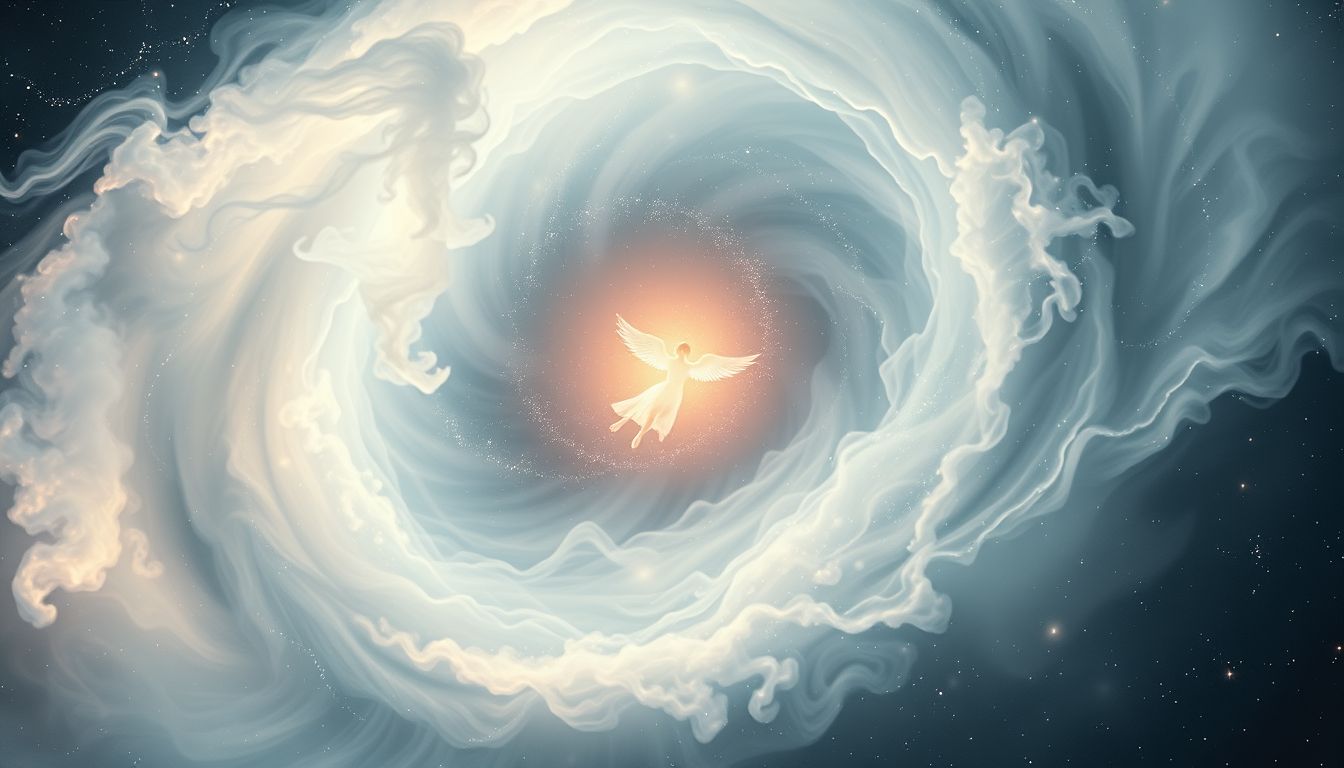 Das Fliegen durch Orkane symbolisiert Freiheit trotz innerer Turbulenzen.