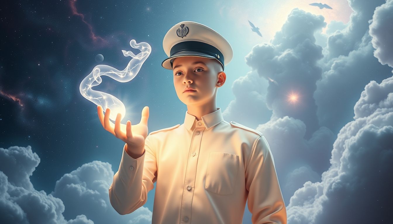 Ein Kadett, der Befehle erteilt, symbolisiert Führungsanspruch und Selbstvertrauen.