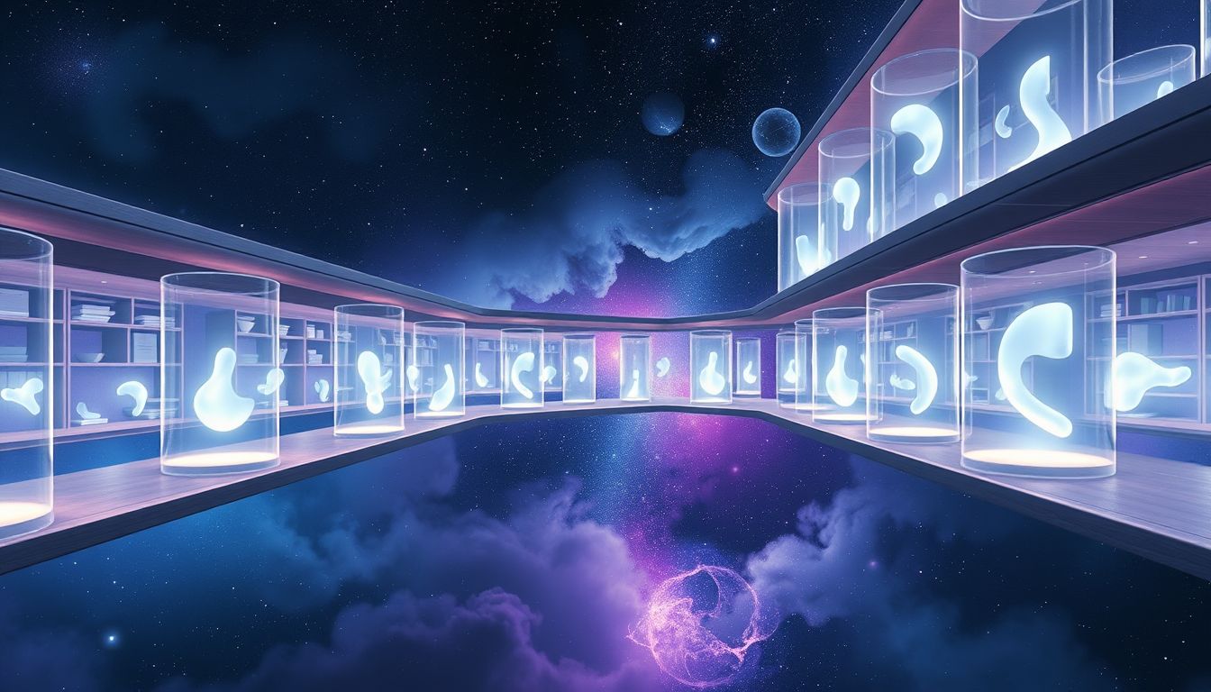 Ein überdimensionales Selbstlager symbolisiert inneren Schutz und Kontrolle.