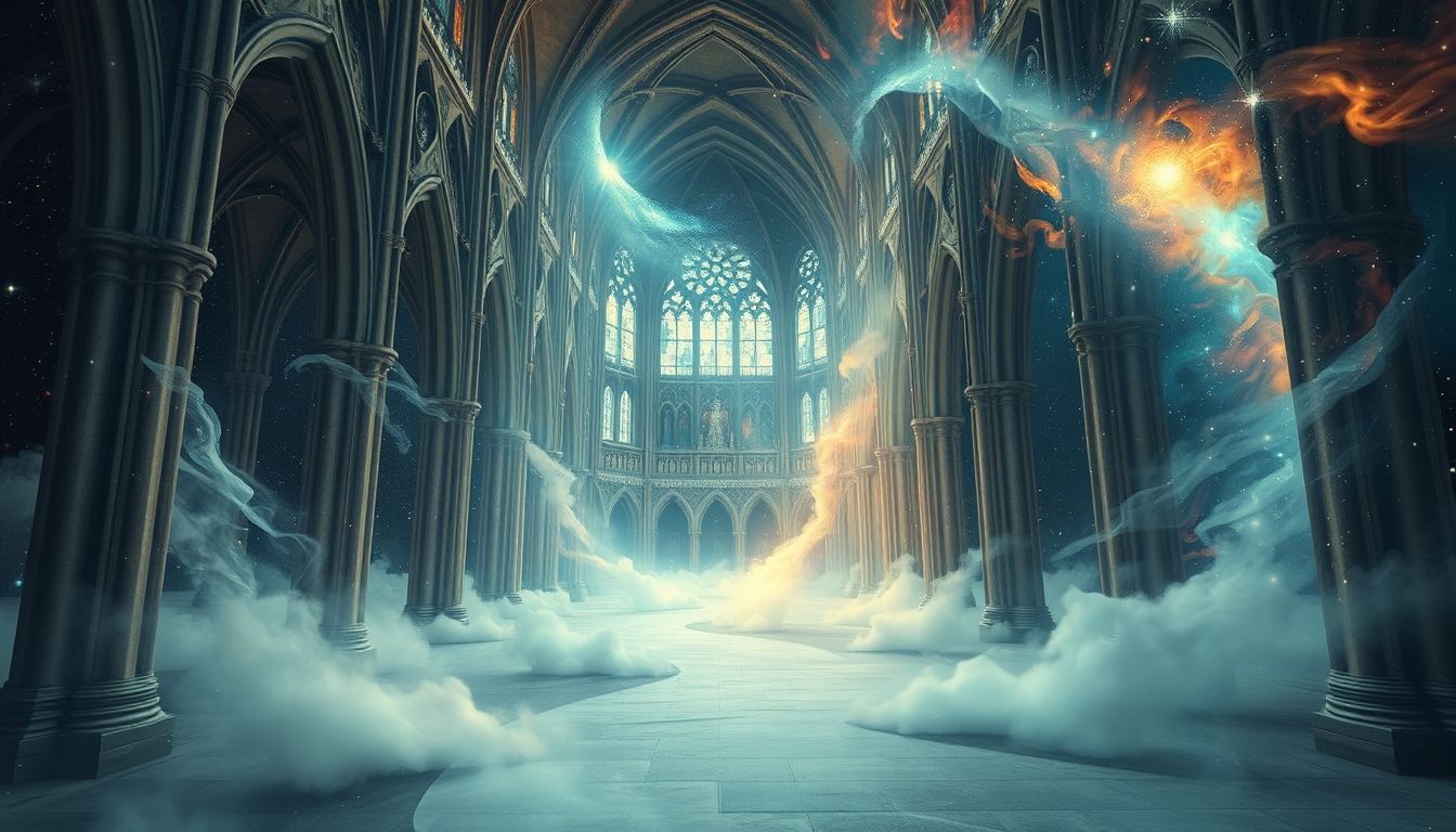 Im Traum in Basilika verloren: innere Orientierungslosigkeit und spirituelle Suche.