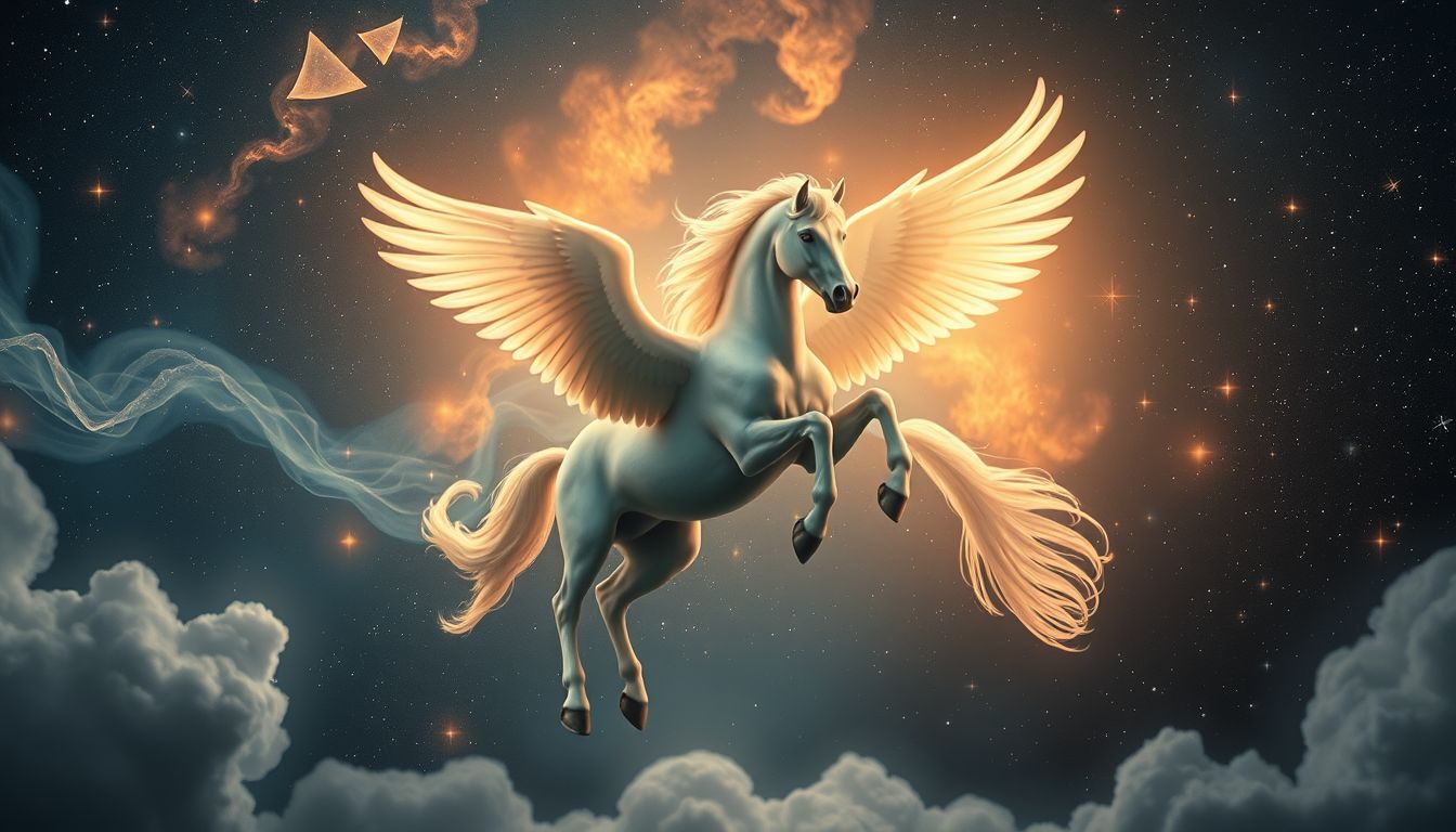 Der Traum von Pegasus symbolisiert Freiheit und kreative Inspiration.