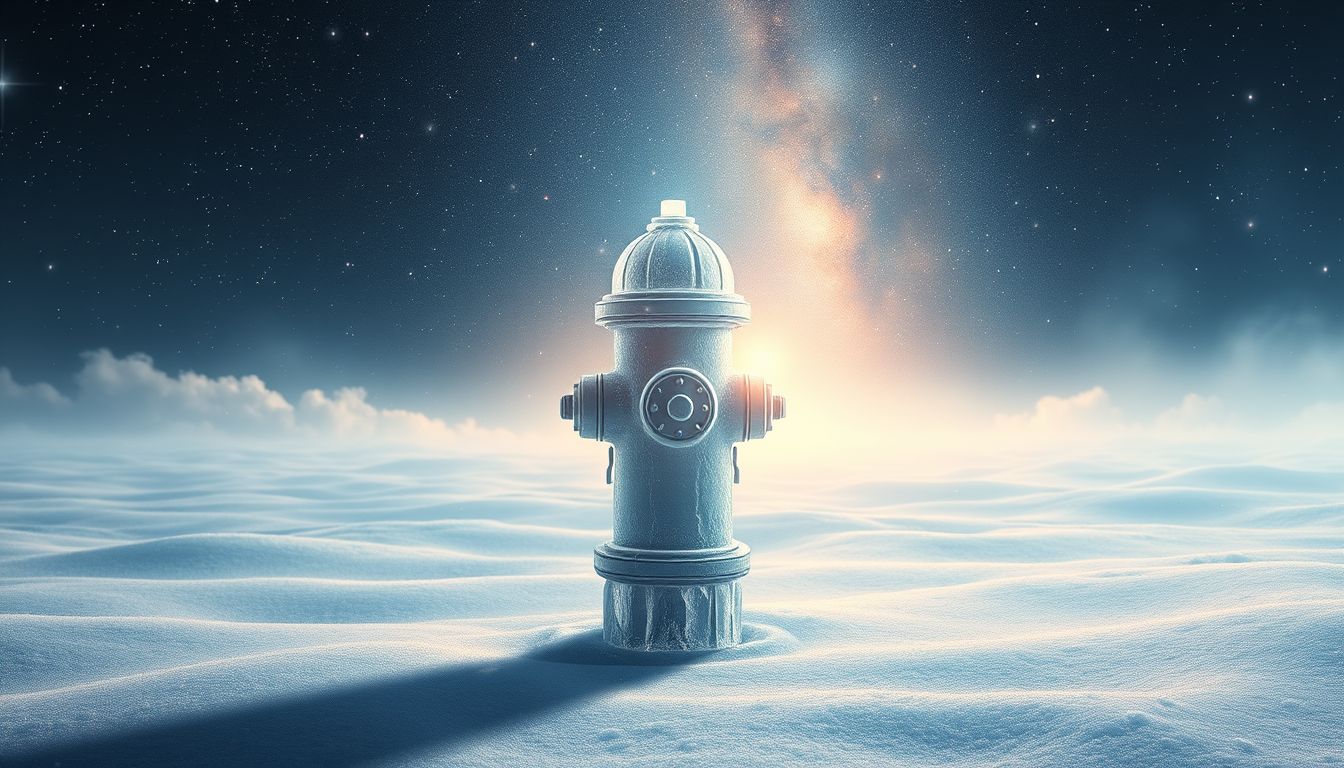 Ein eingefrorener Hydrant symbolisiert blockierte Emotionen im Traum.