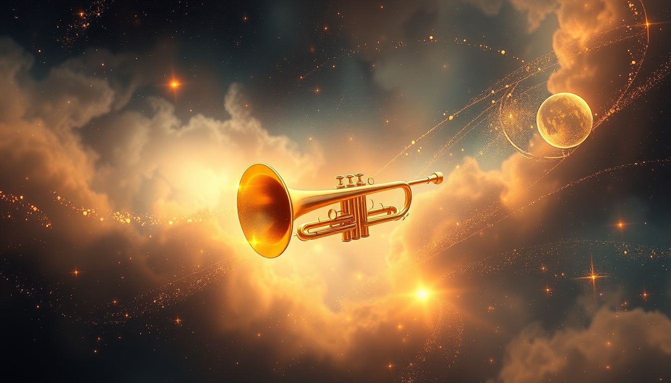 Eine goldene Trompete symbolisiert im Traum spirituelle Erleuchtung und Erfolg.