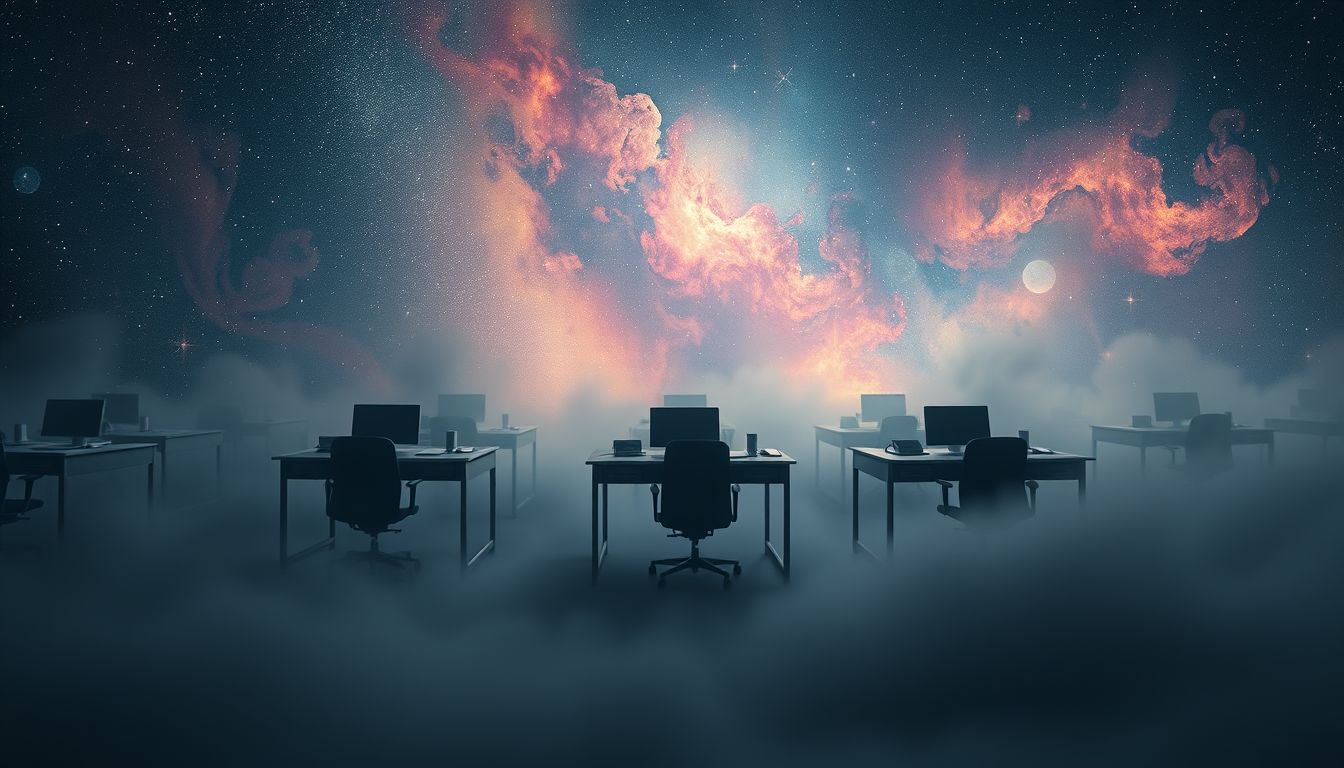 Ein leeres Büro symbolisiert oft Gefühle von Isolation und Unsicherheit.