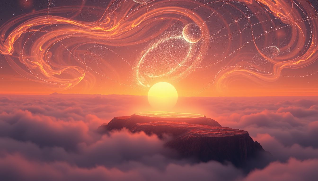 Ein Hochplateau im Sonnenuntergang symbolisiert innere Ruhe und Klarheit.