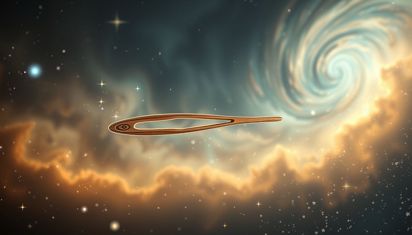 Eine hölzerne Haarnadel symbolisiert natürliche Stabilität und Schutz im Traum.