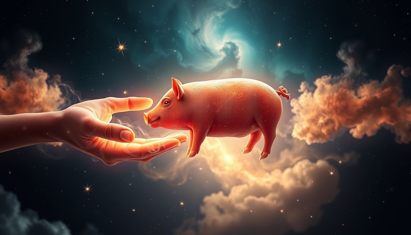 Einen Schweinebraten verschenken symbolisiert Großzügigkeit und soziale Bindungen im Traum.