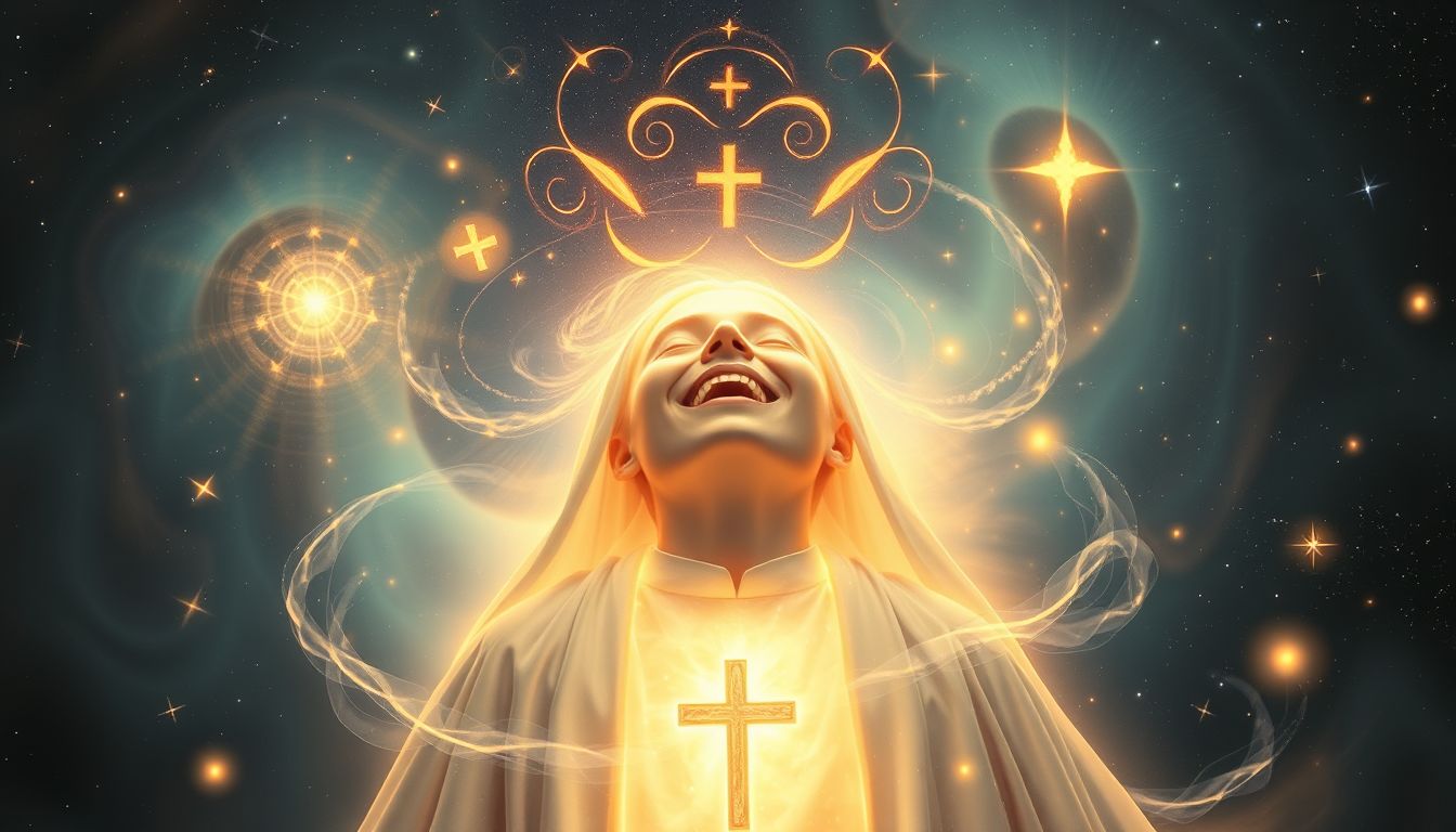 Ein lachender Kaplan symbolisiert inneren Frieden und Hoffnung im Traum.