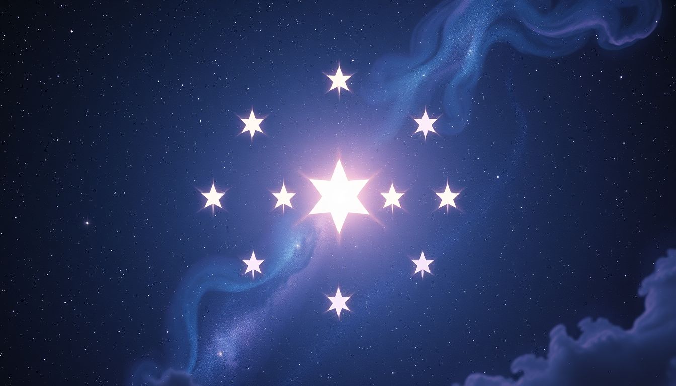 Sieben Sterne im Traum symbolisieren spirituelle Führung und Klarheit.