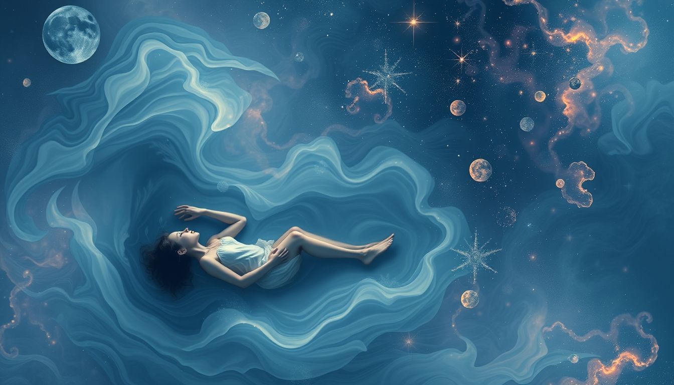 Der Fall ins Wasser symbolisiert oft emotionale Überforderung im Traum.