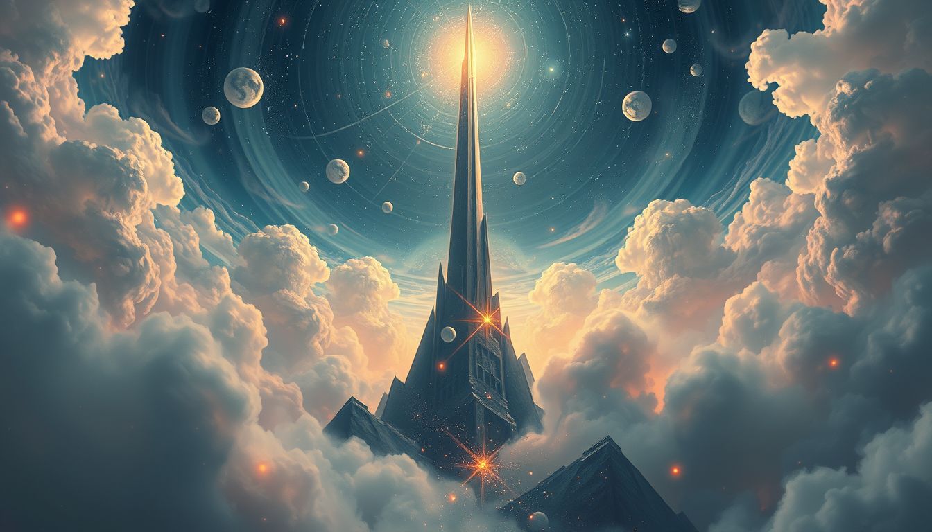 Ein hoher, stabiler Turm symbolisiert innere Stärke und Schutz.