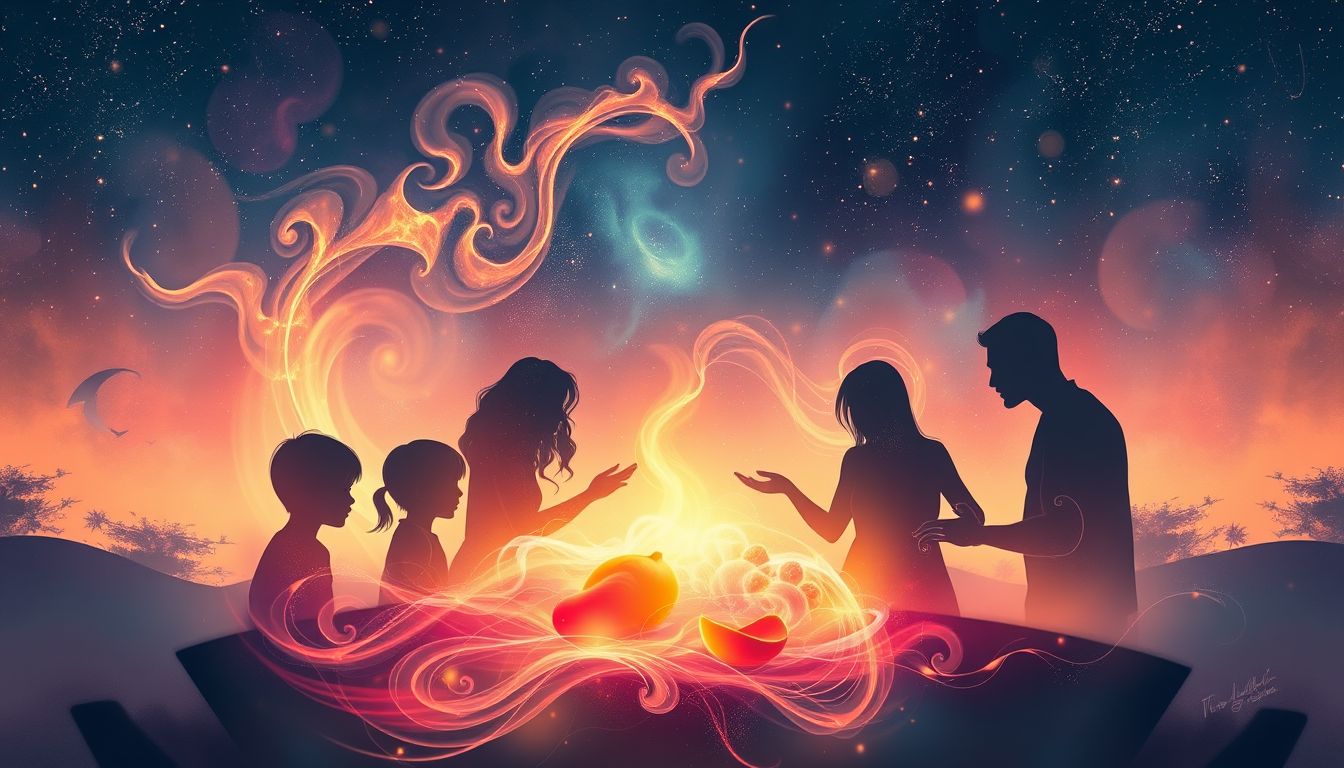 Ein Familienessen im Traum symbolisiert Gemeinschaft und emotionale Verbundenheit.