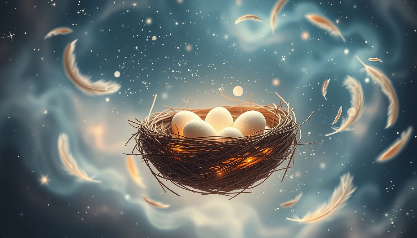 Ein Nest mit Vogeleiern symbolisiert neue Lebensmöglichkeiten und Chancen.