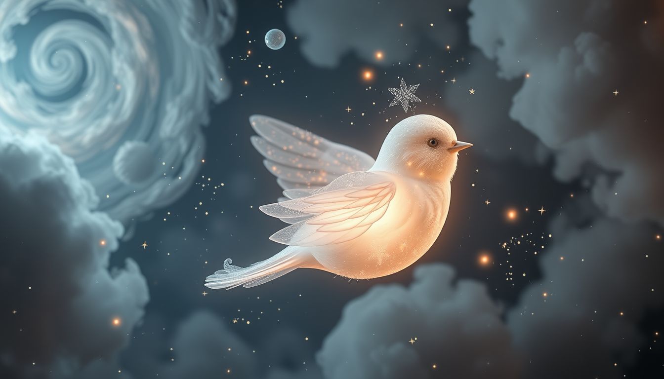 Ein schweigender Vogel im Traum symbolisiert oft unerfüllte Kommunikation.