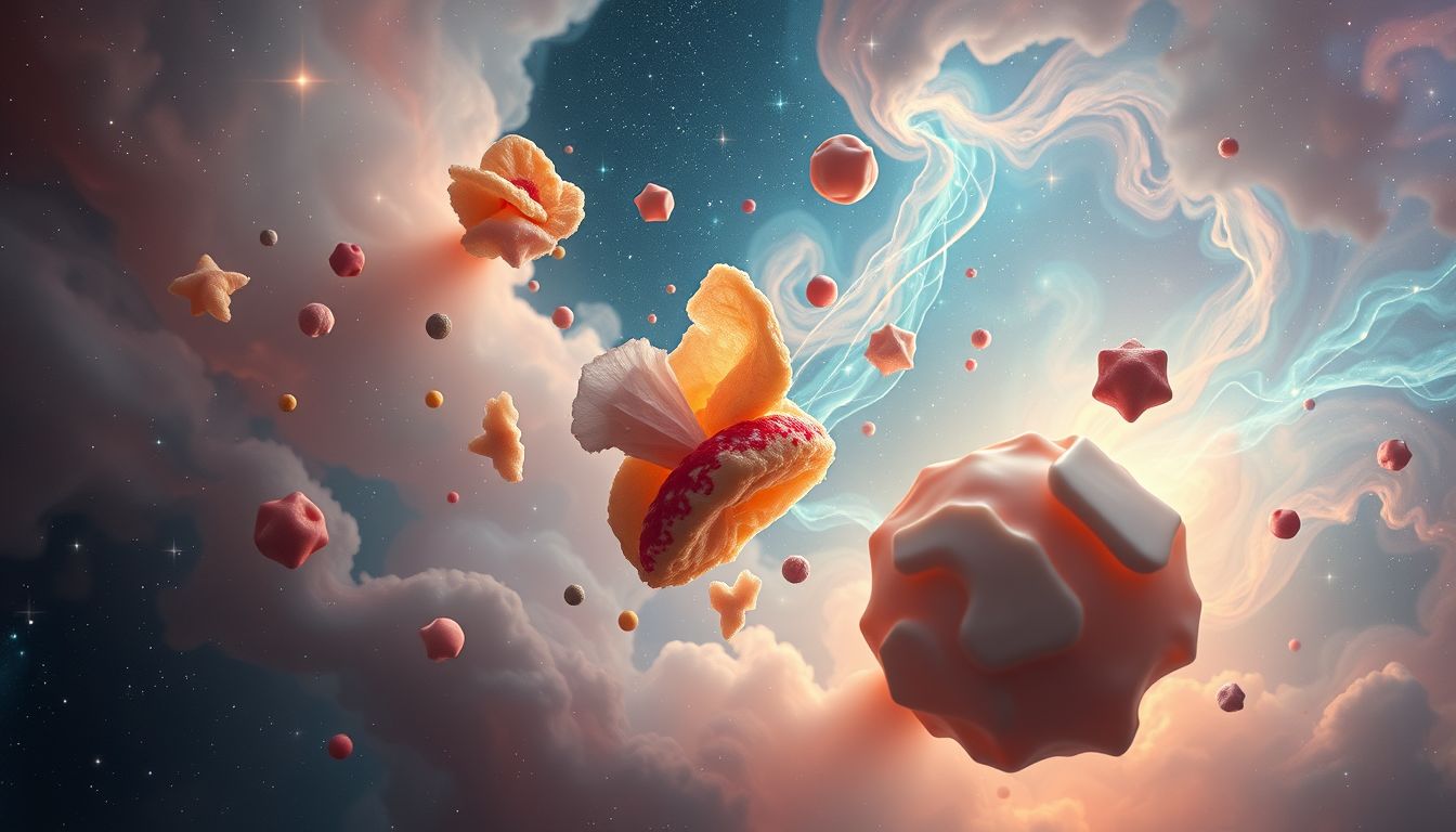Ein Streich mit Essen symbolisiert Genusssehnsucht oder Mangelängste.