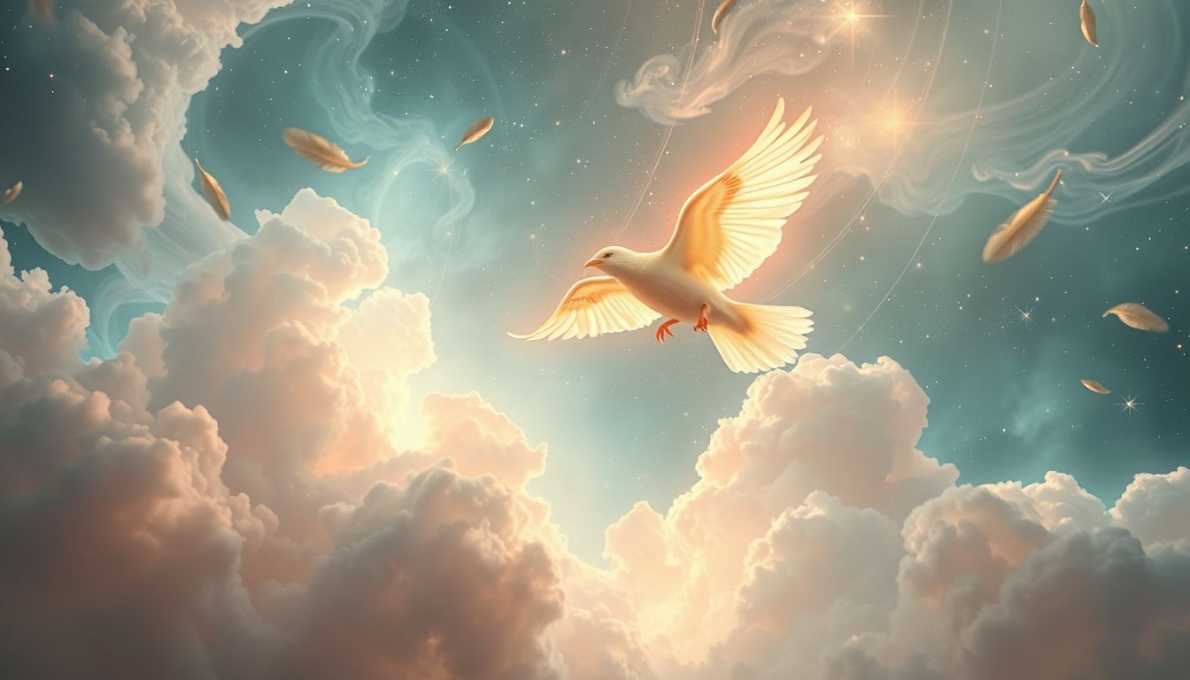 Ein Vogel, der davonfliegt, symbolisiert oft Freiheit und Abschied.