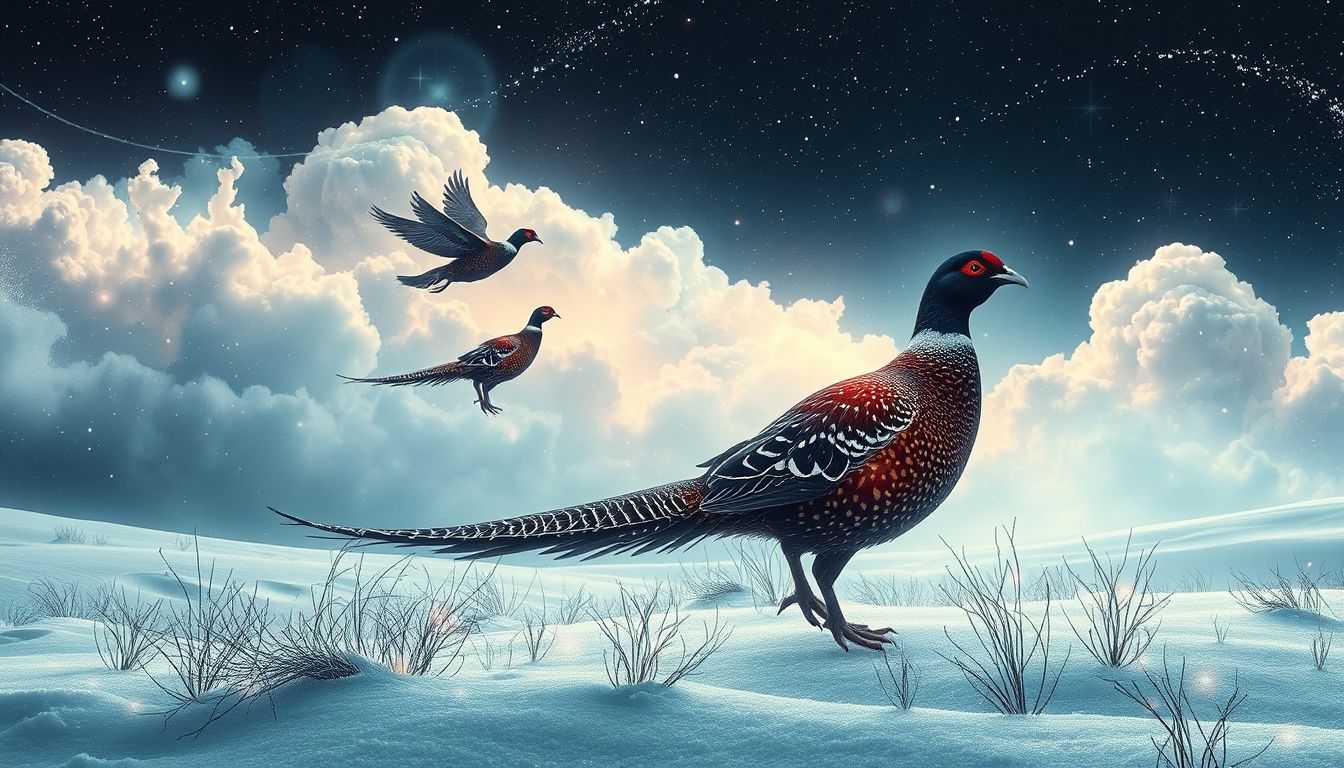 Ein Traum von Fasanerie im Winter symbolisiert innere Ruhe.