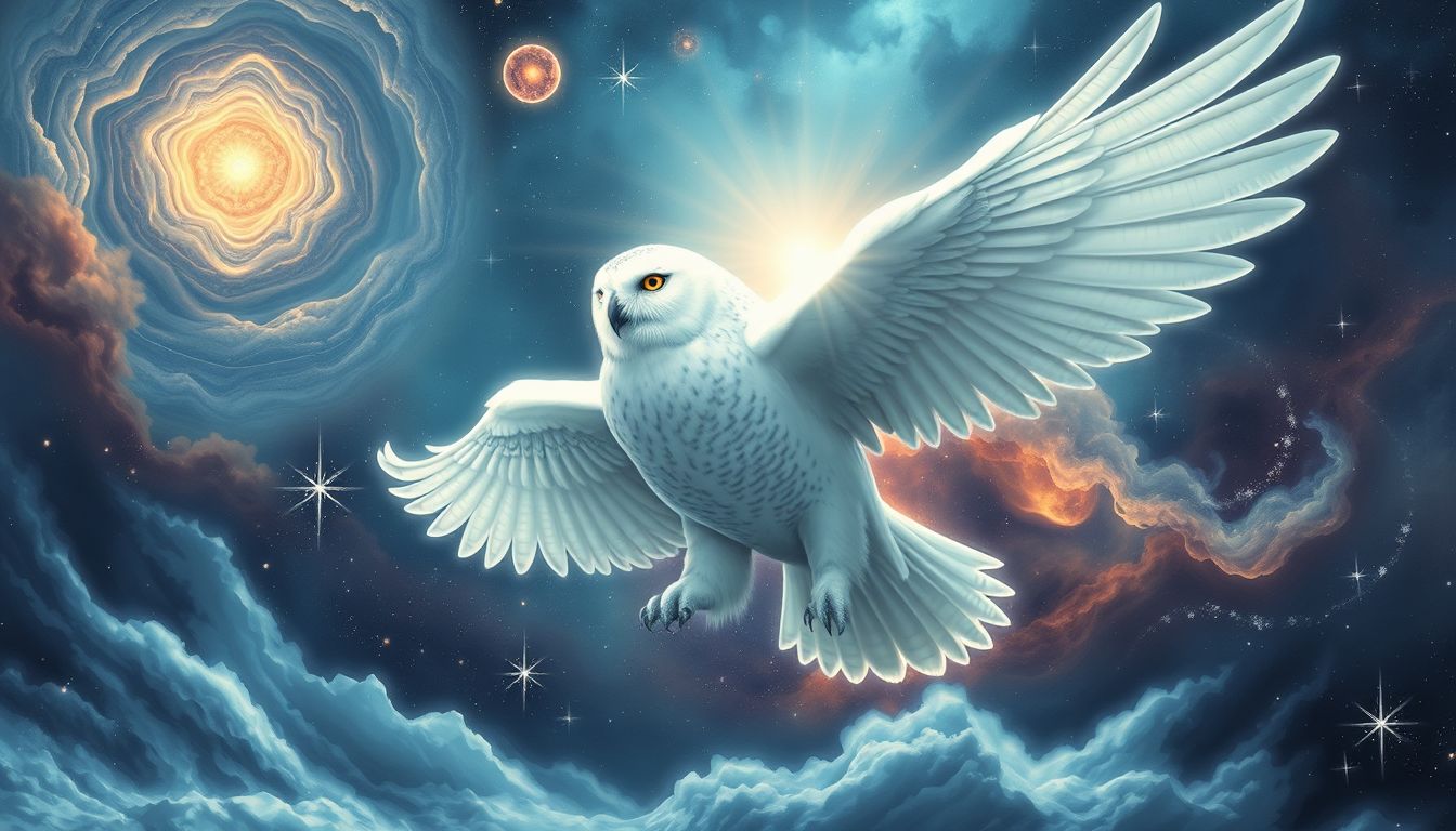 Der Traum von großer Schnee-Eule symbolisiert innere Stärke und Autorität.