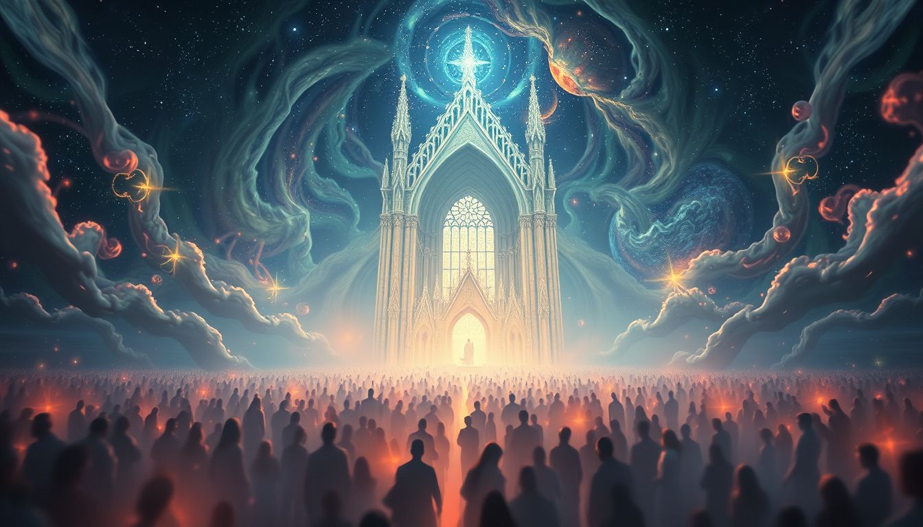 Eine volle Kirche im Traum symbolisiert Gemeinschaft und spirituelle Erfüllung.