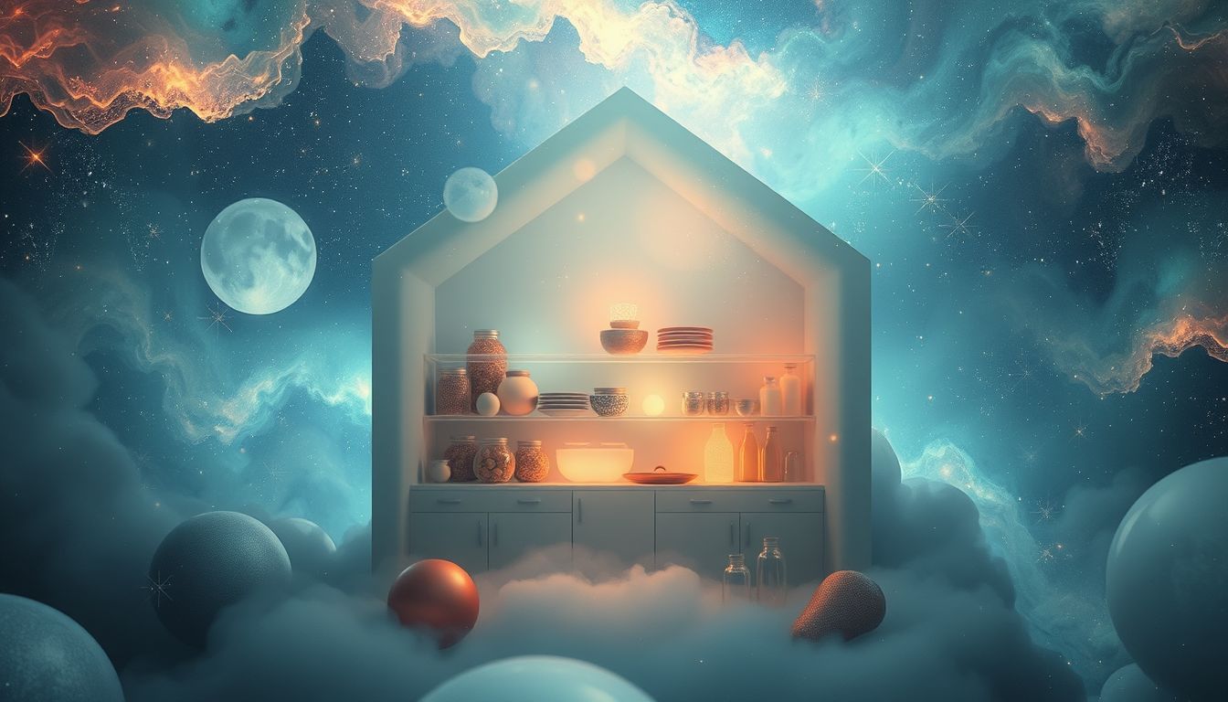 Ein unbekanntes Vorratskammer-Traumhaus symbolisiert verborgene Sehnsüchte.