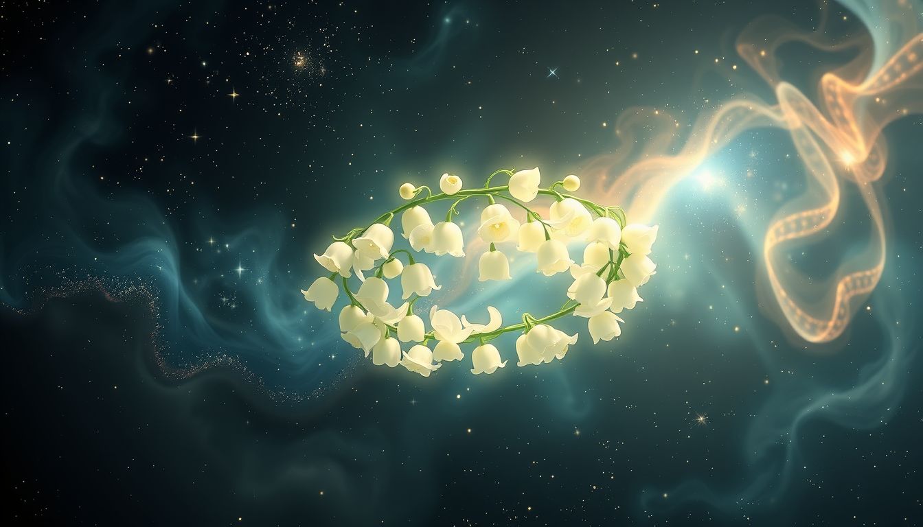 Ein Kranz aus Maiglöckchen symbolisiert Reinheit und neue Anfänge.