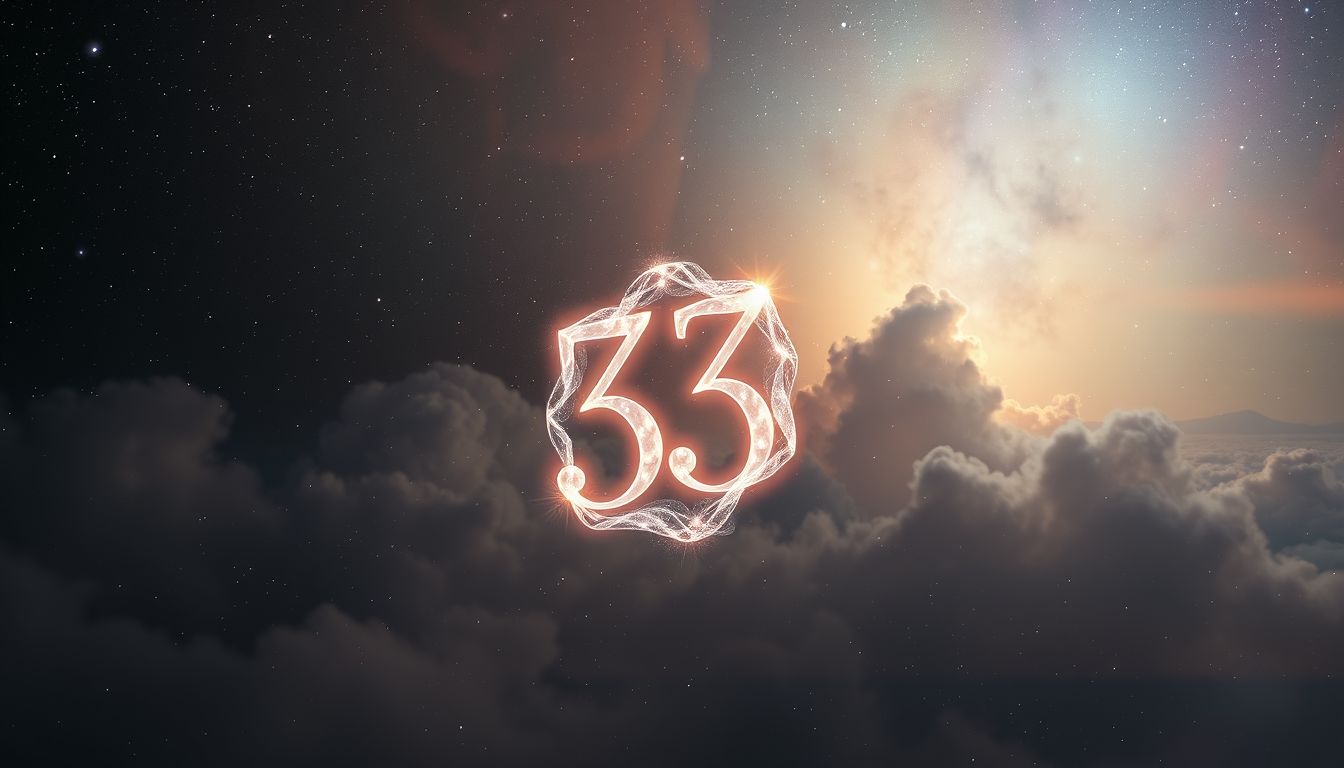 Die Zahl 33 symbolisiert in Träumen spirituelles Gleichgewicht und Kraft.