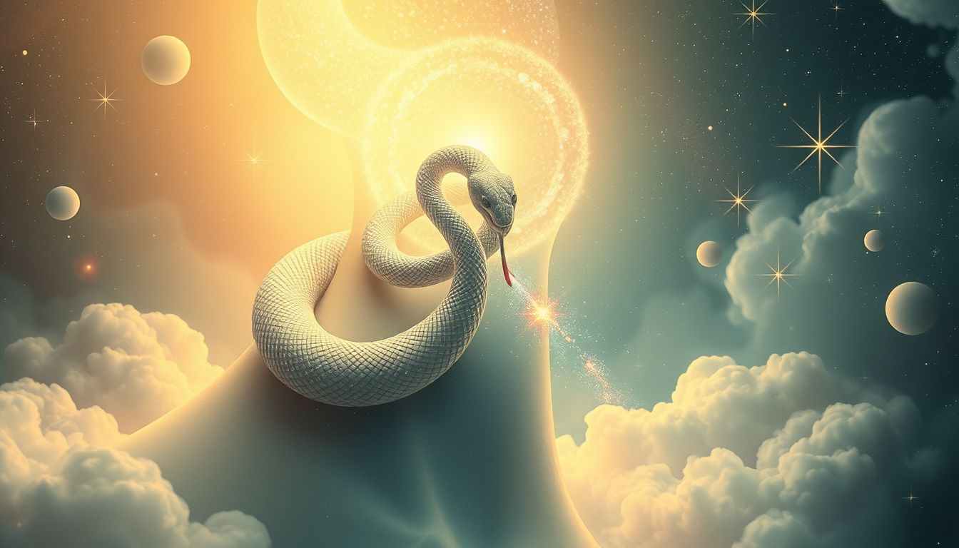 Ein Schlangenbiss am Hals symbolisiert oft Gefahr und Vertrauensbruch.