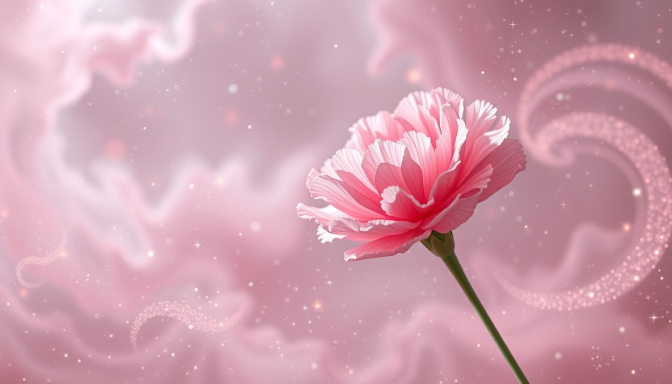 Eine rosa Nelke im Traum symbolisiert zärtliche Liebe und Hoffnung.