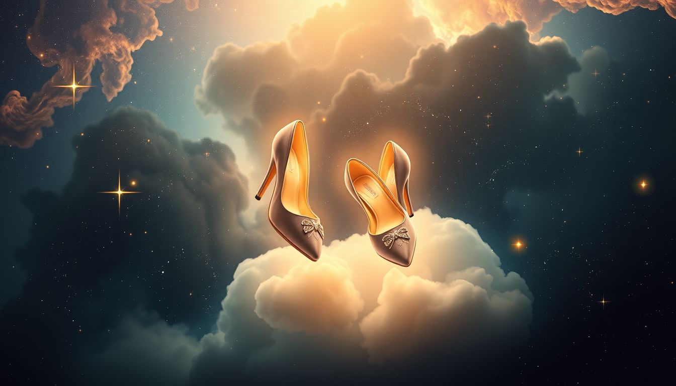 Sprechende Damenschuhe symbolisieren verborgene Wünsche und innere Stimmen.