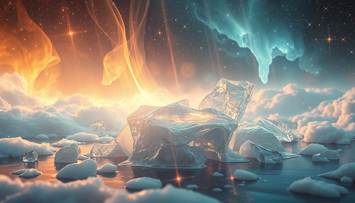 Das Erhitzen von Eis im Traum symbolisiert innere Konflikte und Wandel.