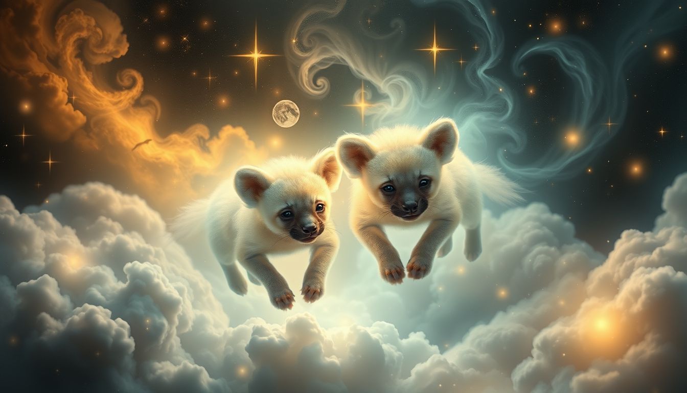 Hyänenbabys im Traum symbolisieren oft verborgene Unsicherheiten und Nähe.